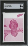 1977 Topps #218 John Wathan 9 card progressive proof.